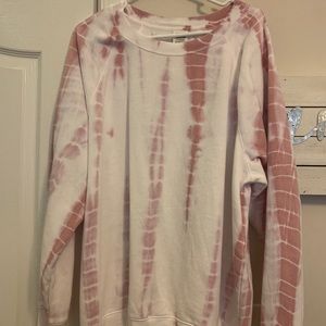 oversized PINK tie dye sweatshirt
